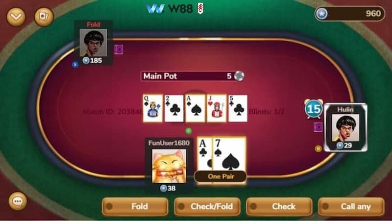 Luật chơi Poker tại W88